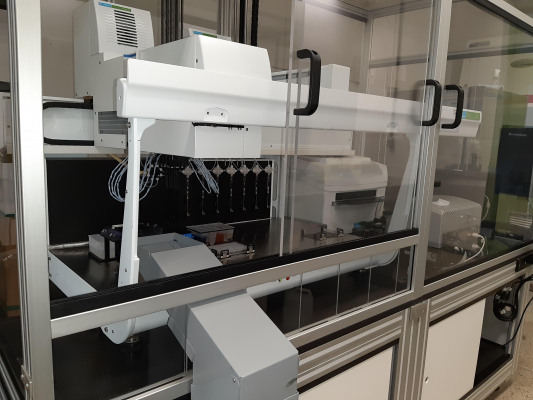 HTS - Equipamento robotizado para automação de etapas analíticas que utilizem detectores de UV, visível e fluorescência (HTS – high throughput screening)